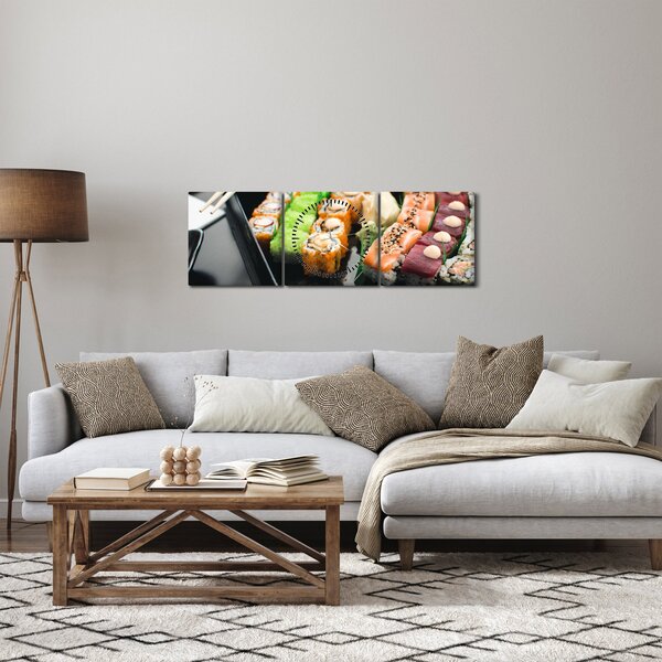 Tablou - Sushi (cu ceas) (90x30 cm)