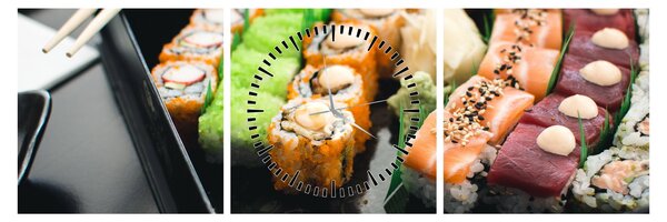Tablou - Sushi (cu ceas) (90x30 cm)