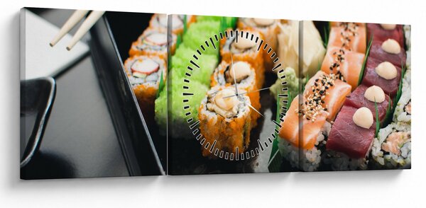 Tablou - Sushi (cu ceas) (90x30 cm)