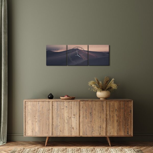 Tablou - Valuri de nisip (cu ceas) (90x30 cm)