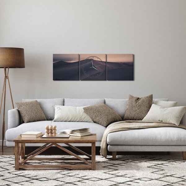 Tablou - Valuri de nisip (cu ceas) (90x30 cm)