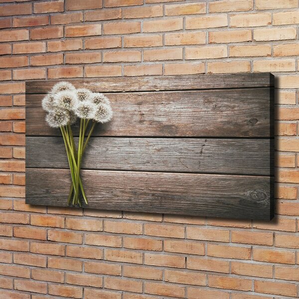 Tablou canvas păpădia lemn