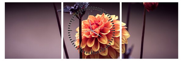 Tablou - Floare (cu ceas) (90x30 cm)