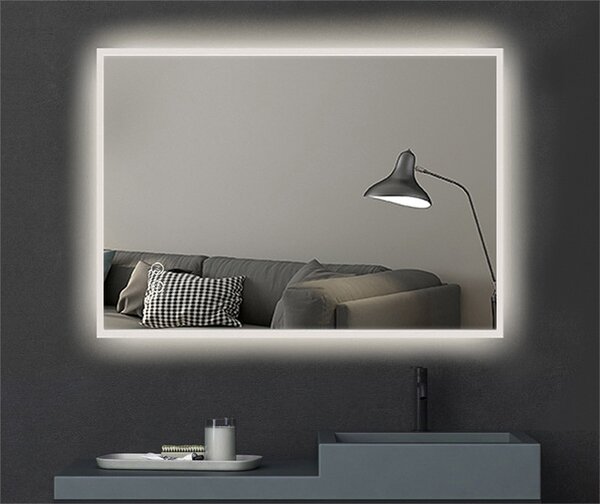 Oglindă Fluminia, Siza-80, cu iluminare LED și dezaburire