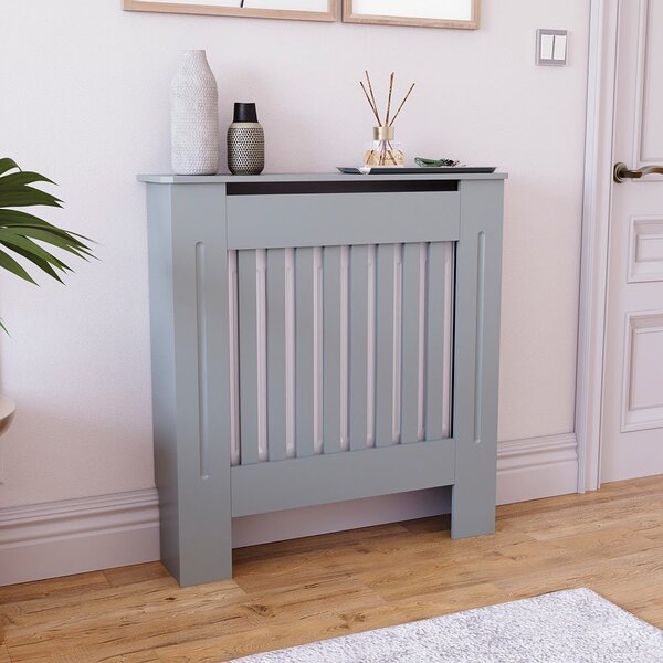 Masca pentru Calorifer ECO-S 78 cm, MDF Vopsit de 18 mm Lame Verticale, Gri antracit