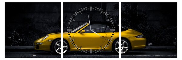 Tablou - Mașină sportivă (cu ceas) (90x30 cm)