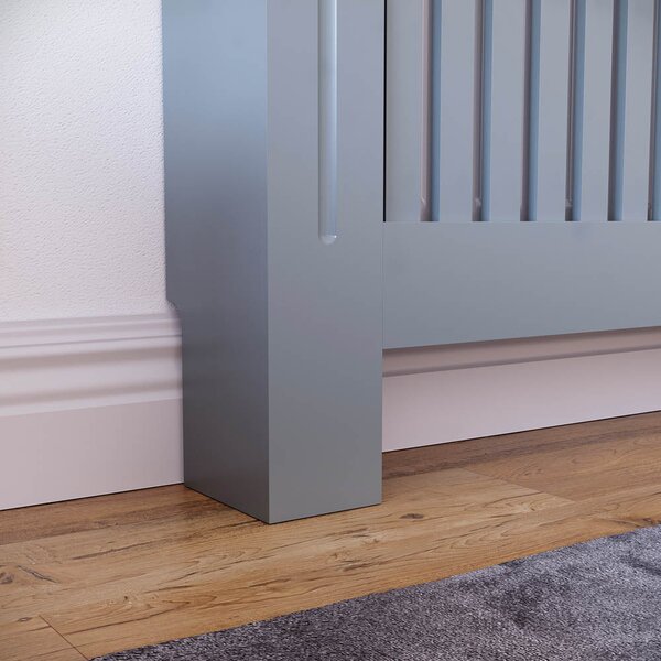Masca pentru Calorifer ECO-M 112 cm, MDF Vopsit de 18 mm Lame Verticale, Gri antracit