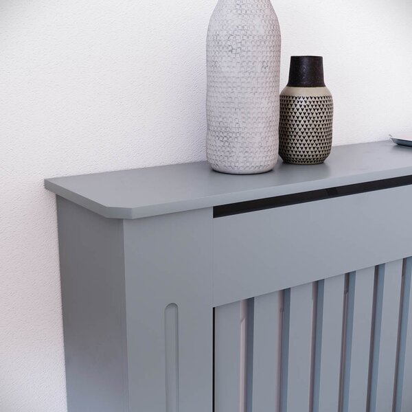 Masca pentru Calorifer ECO-M 112 cm, MDF Vopsit de 18 mm Lame Verticale, Gri antracit