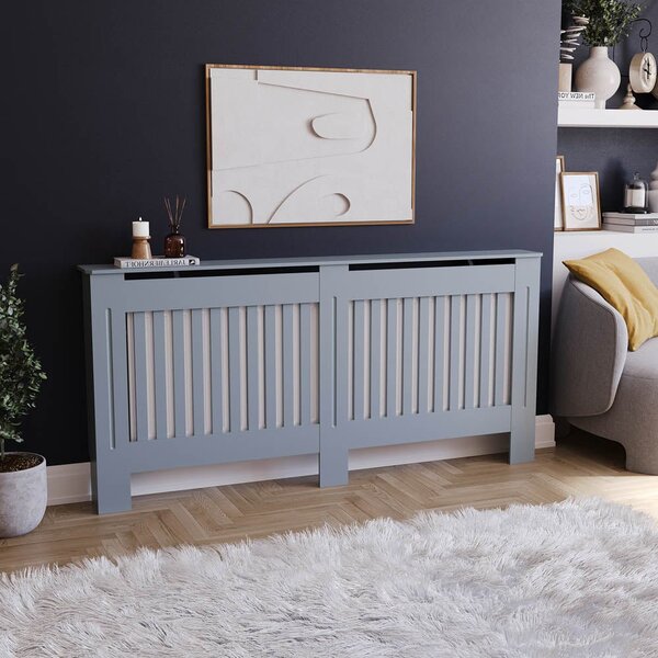 Masca pentru Calorifer ECO-XXL 172 cm, MDF Vopsit de 21 mm Lame Verticale, Gri antracit