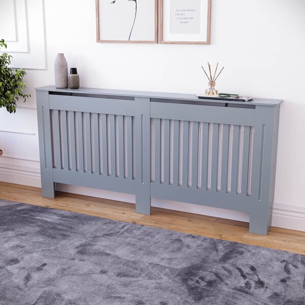 Masca pentru Calorifer ECO-XXL 172 cm, MDF Vopsit de 21 mm Lame Verticale, Gri antracit