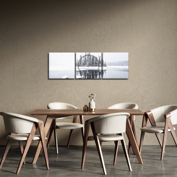 Tablou - A fost alb (cu ceas) (90x30 cm)