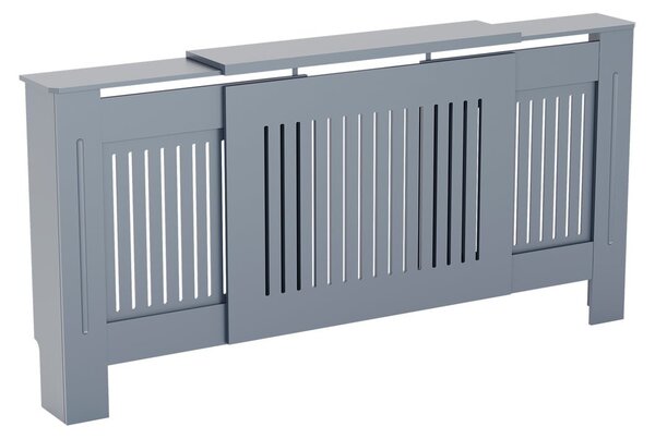 Masca pentru Calorifer ECO-3XL 140/204 cm Ajustabila, MDF Vopsit de 21 mm Lame Verticale, Gri antracit