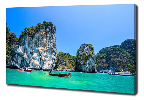 Print pe canvas barci Thailanda
