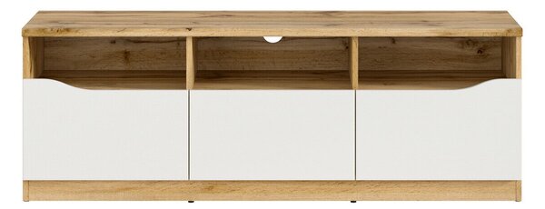 Comodă TV Avifera 106Stejar Wotan, Alb lucios, 14x5x4cm