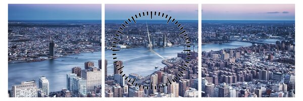 Tablou cu New York (cu ceas) (90x30 cm)