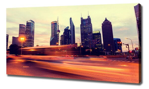 Pictură pe pânză Shanghai pe timp de noapte