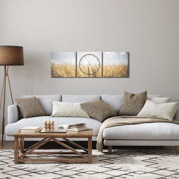 Tablou cu grâne (cu ceas) (90x30 cm)