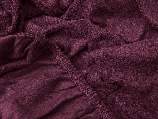 Cearsaf Frotir cu elastic EXCLUSIVE 160 x 200 cm visiniu