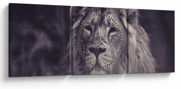Tablou cu leu (cu ceas) (90x30 cm)