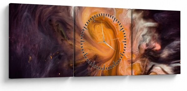Tablou abstract - universul (cu ceas) (90x30 cm)