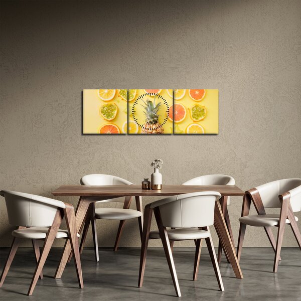 Tablou cu fructe (cu ceas) (90x30 cm)