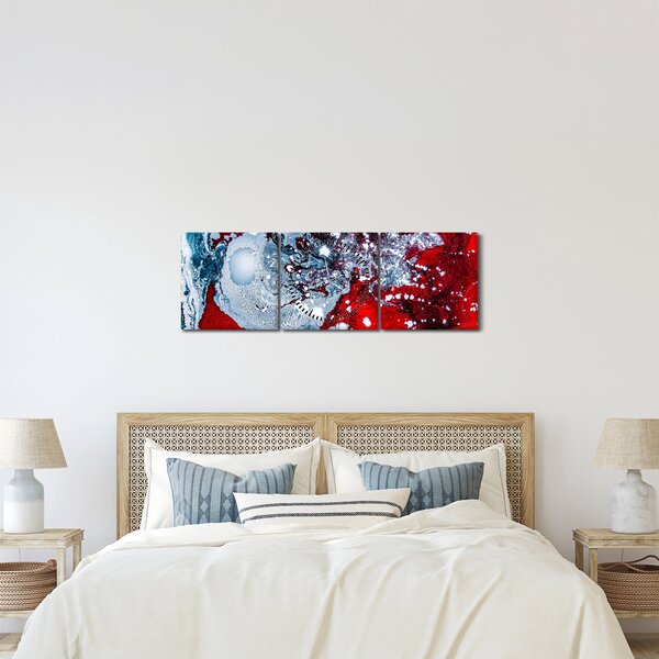 Tablou abstract (cu ceas) (90x30 cm)
