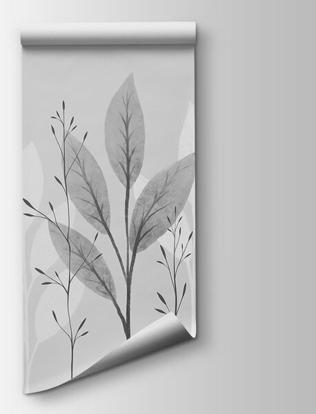 Fototapet Design botanic elegant, monocrom, Fototapet natură, Fototapet populare, t00723v2 - Tapeko.ro