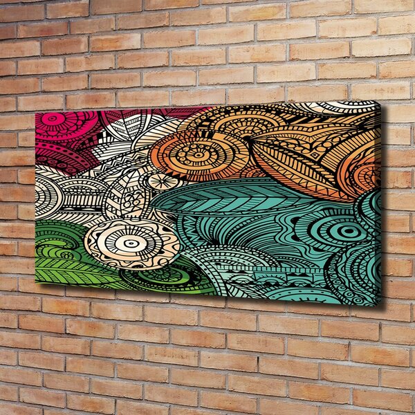Pictură pe pânză pene abstracte