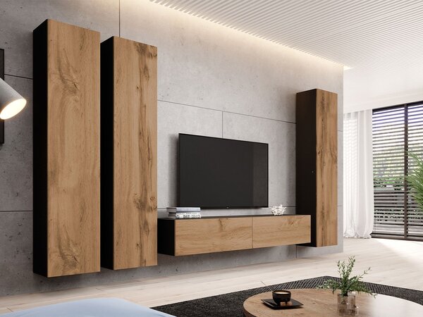 Mobilier living I Ziggy (negru + Wotan). 1070255