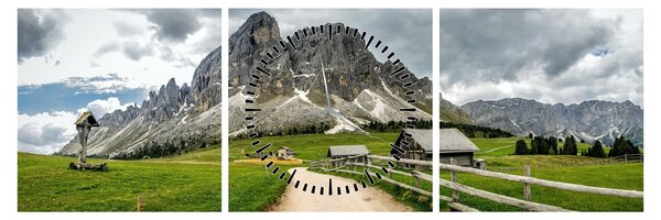 Tablou - În munții austrieci (cu ceas) (90x30 cm)