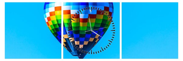 Tablou - Balon cu aer cald (cu ceas) (90x30 cm)