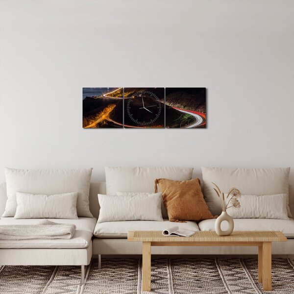 Tablou - Golden Gate Bridge (cu ceas) (90x30 cm)
