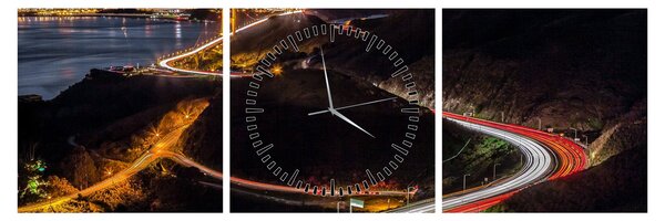Tablou - Golden Gate Bridge (cu ceas) (90x30 cm)