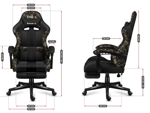 Fotoliu gaming Fusion 4.7 (negru + camuflaj). 1087475