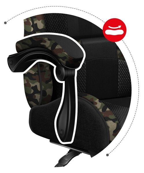 Fotoliu gaming Fusion 4.7 (negru + camuflaj). 1087475