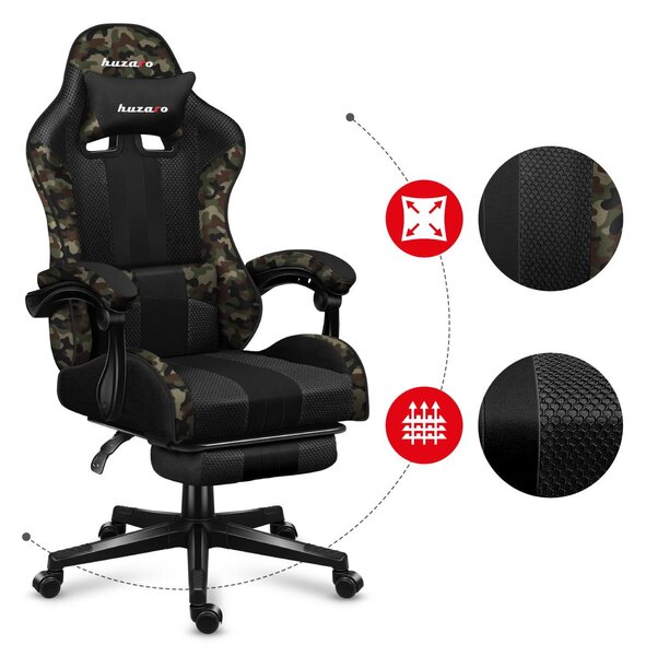 Fotoliu gaming Fusion 4.7 (negru + camuflaj). 1087475