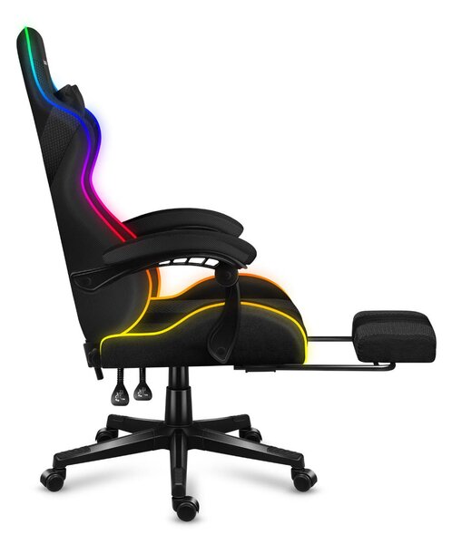 Fotoliu gaming Fusion 4.7 (negru + multicolor) (cu iluminat LED). 1087479