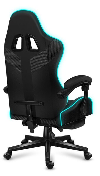Fotoliu gaming Fusion 4.7 (negru + multicolor) (cu iluminat LED). 1087479