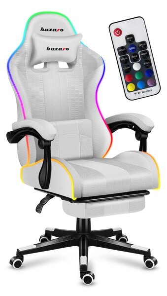 Fotoliu gaming Fusion 4.7 (alb + multicolor) (cu iluminat LED). 1087480
