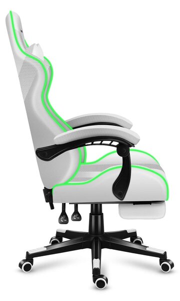 Fotoliu gaming Fusion 4.7 (alb + multicolor) (cu iluminat LED). 1087480