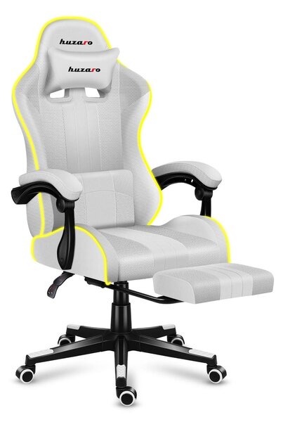 Fotoliu gaming Fusion 4.7 (alb + multicolor) (cu iluminat LED). 1087480