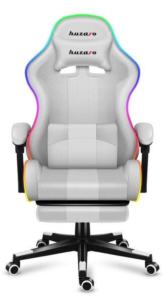 Fotoliu gaming Fusion 4.7 (alb + multicolor) (cu iluminat LED). 1087480