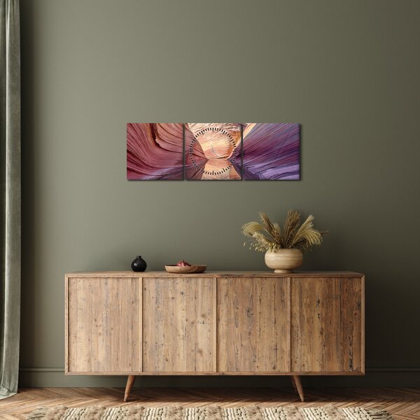 Tablou - valurile de Arizona (cu ceas) (90x30 cm)