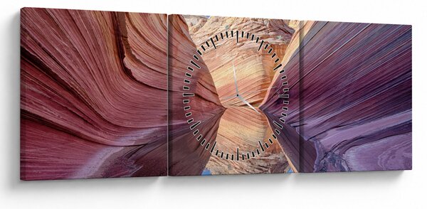Tablou - valurile de Arizona (cu ceas) (90x30 cm)