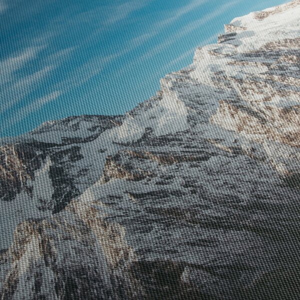 Tablou cu vârfuri înzăpeziți, Fiordland (cu ceas) (90x30 cm)