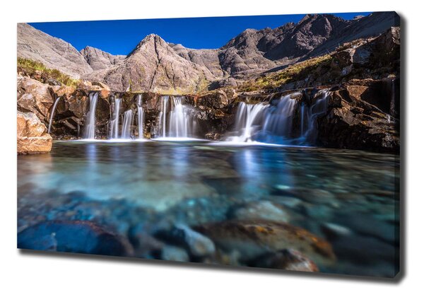 Pictură pe pânză Cascada în munți