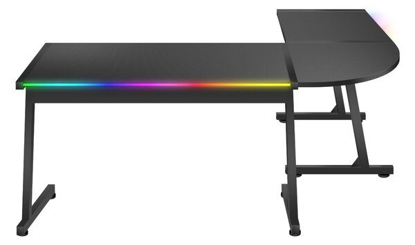 Masă PC de colț Hyperion 6.0 (negru + multicolor) (cu iluminat LED). 1087515