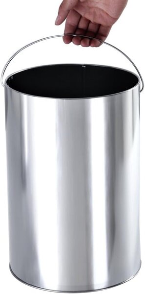 Cos de gunoi cu scrumiera Negru Songmics 60.5 x 24.5 cm