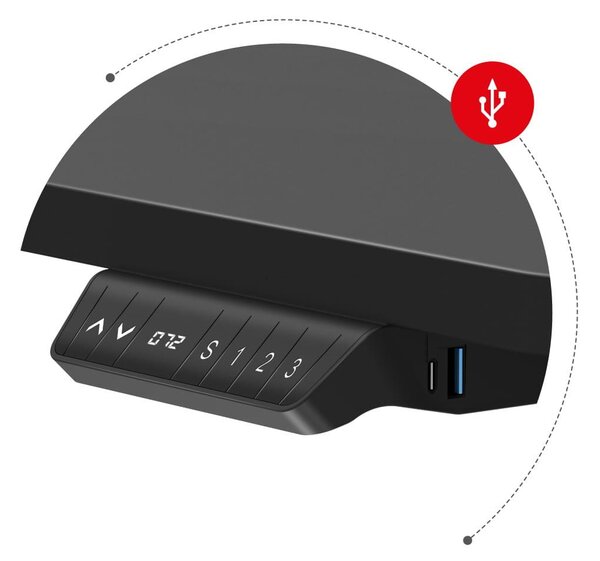 Masă PC de colț Hyperion 9.5 (negru). 1087530