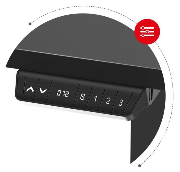 Masă PC de colț Hyperion 9.5 (negru). 1087530
